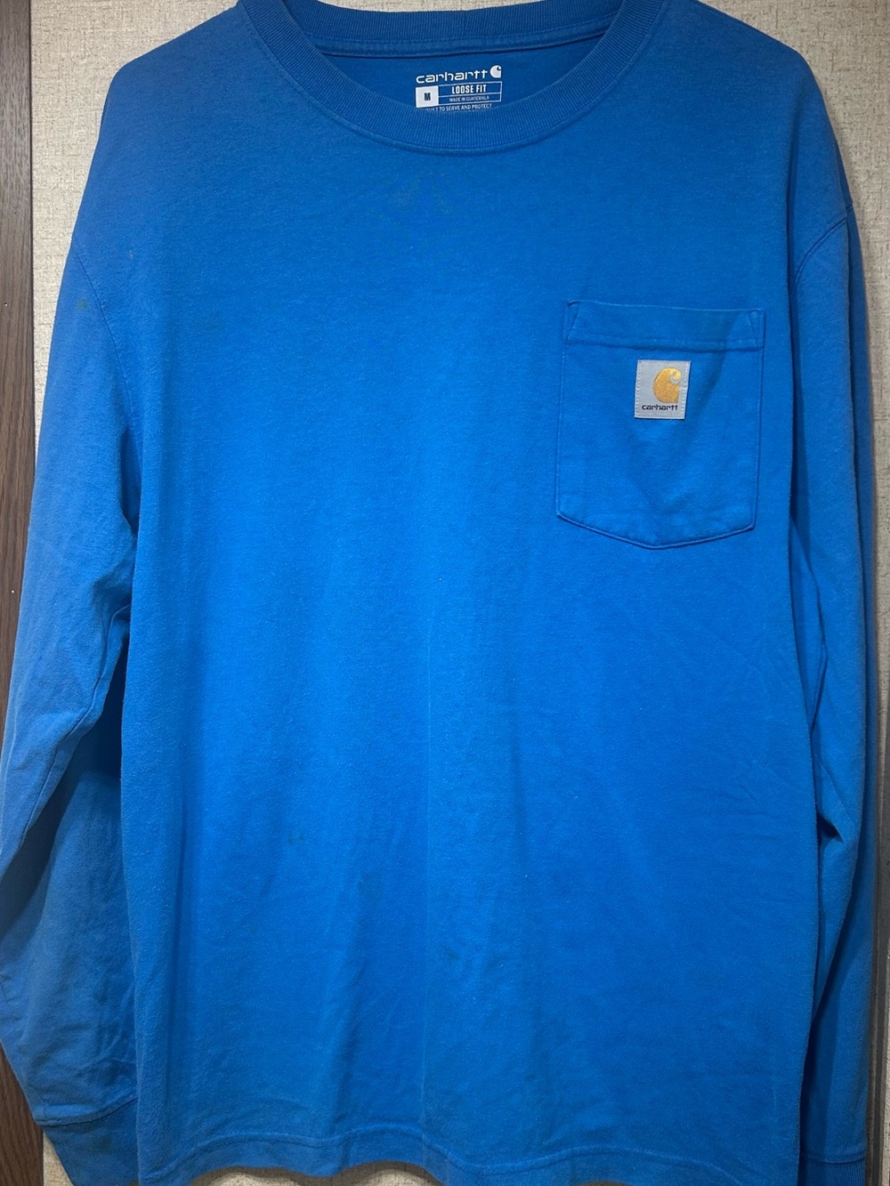 Carhartt Royal Blue Long Sleeve Pocket Shirt